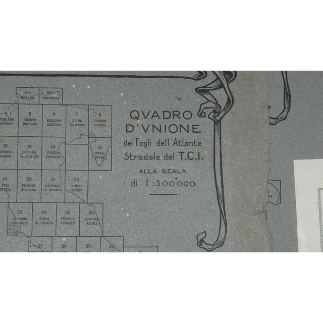 Bond Opera Cartographic, International Atlas of the Italian Touring Club with Dedication by Benito Mussolini, Italy 1927, Set of 9 For Sale - Image 10 of 18