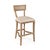 Carvell Cane Back Bar Stool - Linen / Weathered Oak Frame For Sale - Image 4 of 4