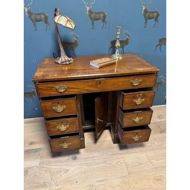 Antique Kneehole Desk in Mahogany For Sale - Image 10 of 11