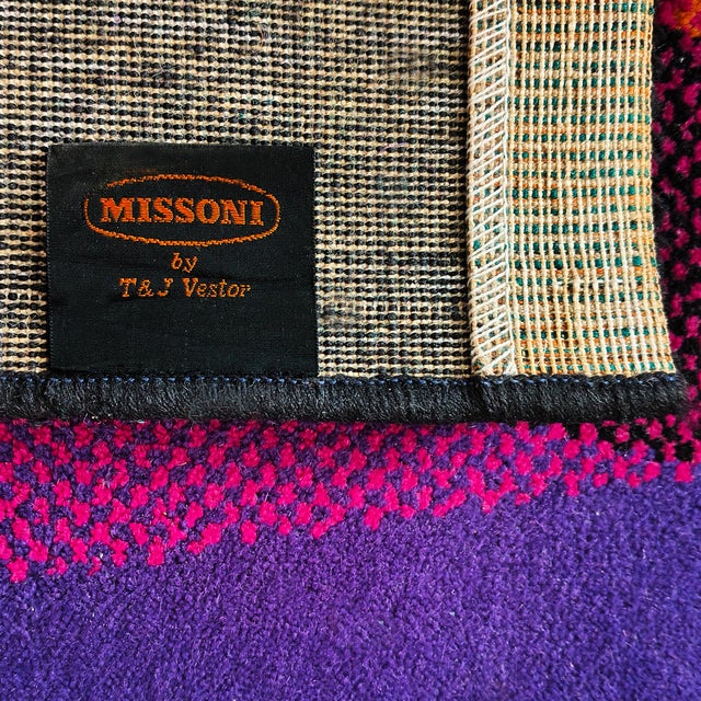 Vintage Italian Wool Rug by Missoni for T&J Vestor, 1980s For Sale - Image 12 of 13