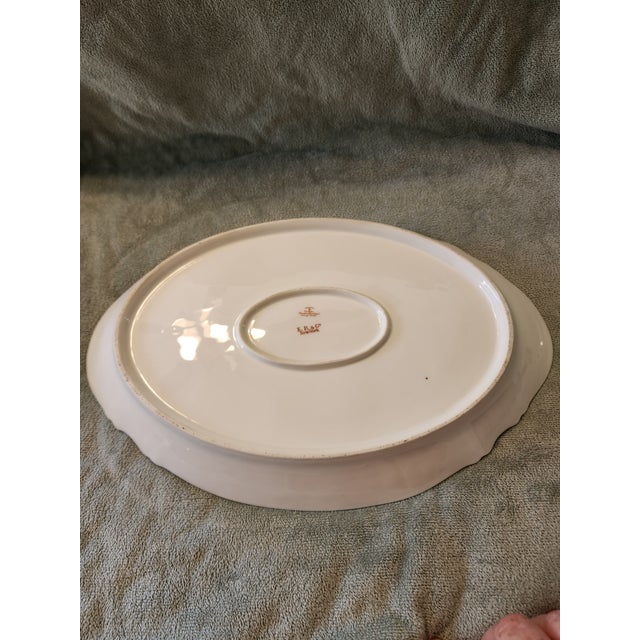 Antique White Rare Antique Theodore Haviland Limoges Schleiger 143 Graduated Platters - Set of 5 For Sale - Image 8 of 18