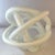 White Late 20th Century Vintage Licio Zanetti Murano White Twisted Cane Sculptural Knot For Sale - Image 8 of 10
