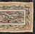 Measures: 2'4 x 5'2 American Hooked Rug with Variegated Design in Black, Brown and Taupe Antique hooked rug with...