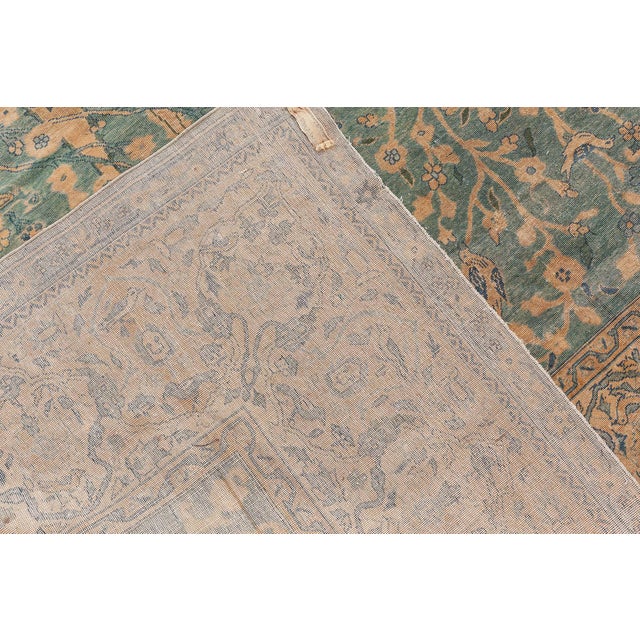 Fine Antique Indian Handmade Wool Rug For Sale - Image 9 of 9