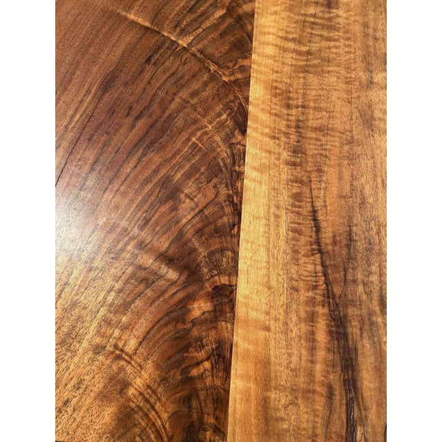 Custom Handcrafted Black Walnut Dining Table With Sculptural Pedestal Base For Sale - Image 14 of 18