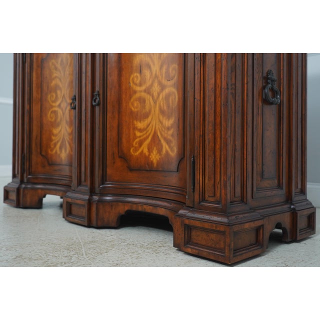 Theodore Alexander Inlaid Oak Continental Credenza For Sale - Image 12 of 18