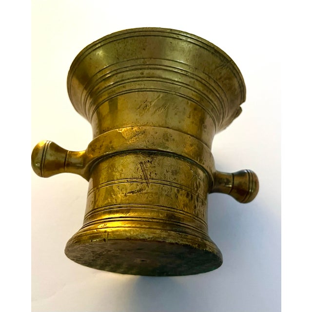 Traditional Antique Bronze Mortar and Pestle Appthecary For Sale - Image 3 of 5