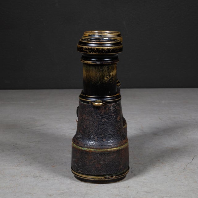 19th C. Leather Wrapped German Alpenglas Binoculars For Sale In San Francisco - Image 6 of 10