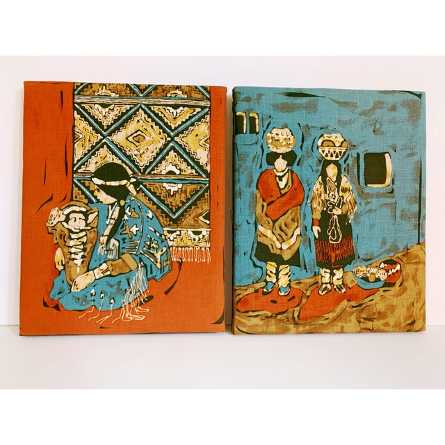 Southwestern Native American Fabric Art Panels a Pair Chairish