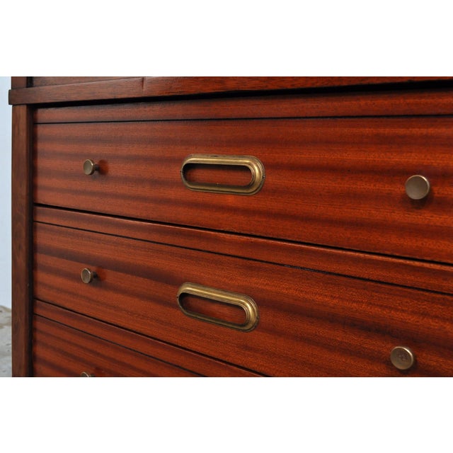 Brown Modular Mahogany Chest of Drawers, 1950s For Sale - Image 8 of 14