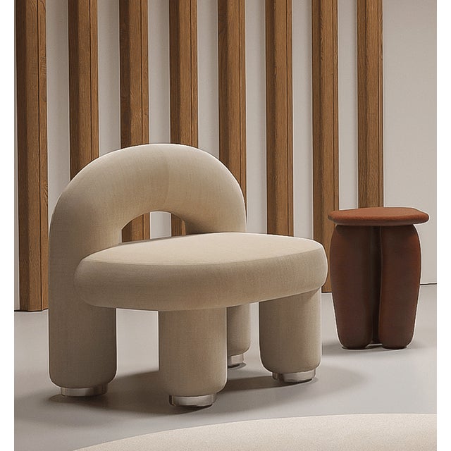 Not Yet Made - Made To Order Arcy Armchair in Beige by Alter Ego Studio For Sale - Image 5 of 7