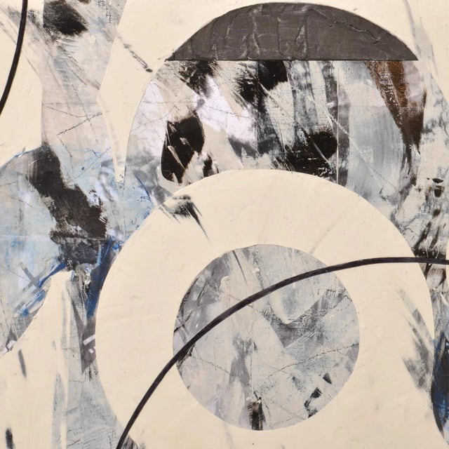 2020s Layered Paths Mixed Media Abstract Painting Framed For Sale - Image 5 of 9