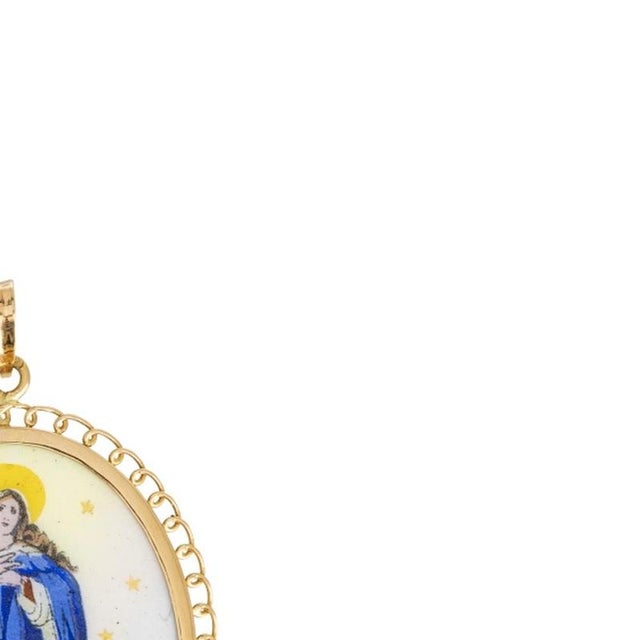 Our Lady of the Immaculate Conception Medal in 19.2k Gold. For Sale - Image 4 of 6