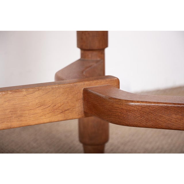 Mid-Century Modern Large Extendable Dining Table in Oak by Guillerme and Chambron for Votre Maison, 1960 For Sale - Image 3 of 18