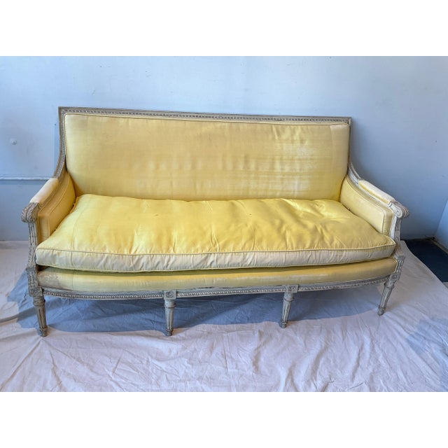 Late 19th Century 1880s French Louis Xvi Sofa For Sale - Image 5 of 12