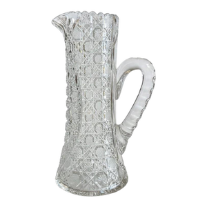 Antique American Brilliant Cut Crystal Water Pitcher-Abp-Victorian-Edwardian