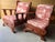 1930s Late Art Deco His and Hers Paddle Arm Lounge Chairs With Toile Uphostery- Set of 2 For Sale - Image 11 of 12
