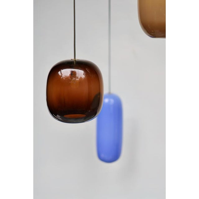 No. 133 Sculptural Light in Handblown Glass and Brass by Milla Vaahtera For Sale - Image 6 of 7