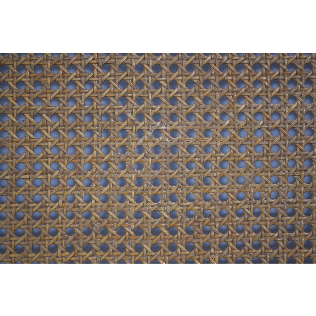 Wood Stickley Cherry Regency Style Cane Back Queen Size Headboard For Sale - Image 7 of 12