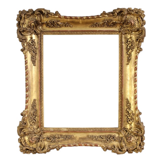 19th Century Napoleon III Gilded Italian Frame, 1880s For Sale