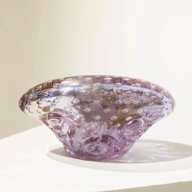 Hand-Crafted Lilac Murano Vase, 1970 For Sale - Image 4 of 7