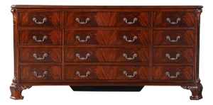 Niagara Furniture, Chippendale Mahogany Triple Dresser