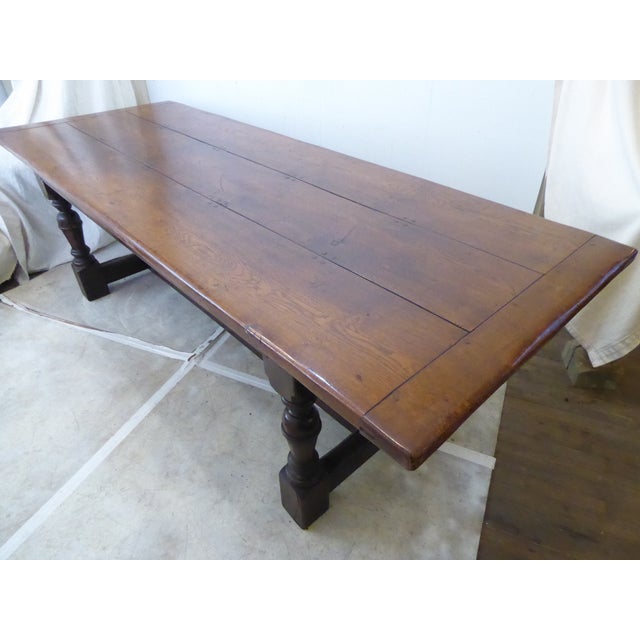 English Antique Jacobean Style Oak Table For Sale - Image 3 of 7