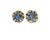 Mid-Century Modern Vintage Clip-on Round Earrings With Blue Stones For Sale - Image 3 of 5