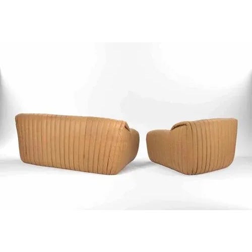 1980s Leather Sandra Armchair and Two Seater Sofa from Cinna, Italy, 1980s, Set of 2 For Sale - Image 5 of 15