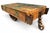 Early 20th Century Globe Vise & Truck Co. Industrial Original Patina Green Oak Factory Cart For Sale - Image 4 of 18