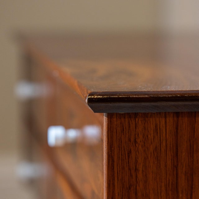 1961 Solid Walnut Mid-Century Modern Low Chest With 4 Drawers, Attributed For Sale - Image 11 of 13