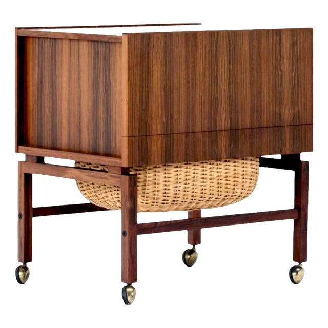 Rosewood Bar Trolley from Erling Torvits, Denmark, 1960s For Sale