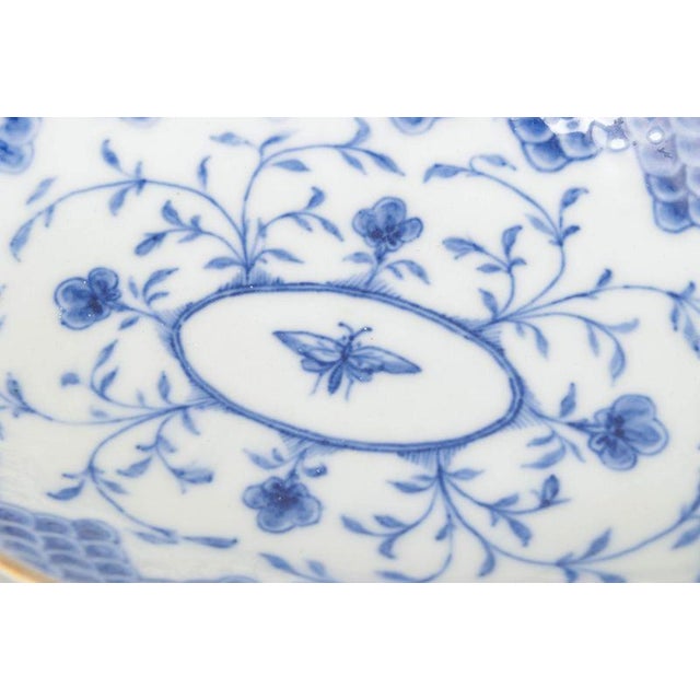 Antique Oval Porcelain Dish with Butterfly Pattern from Bing & Grøndahl, 1880s For Sale - Image 3 of 5