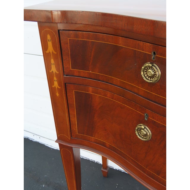 Karges Hepplewhite Style Inlay Long Sideboard Credenza Bathroom Vanity 6568 For Sale - Image 15 of 18