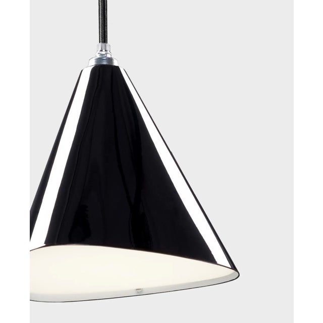 Daniel Becker 'Emily III' pendant lamp in gloss black for Moss Objects. Designed by Berlin luminary Daniel Becker and...