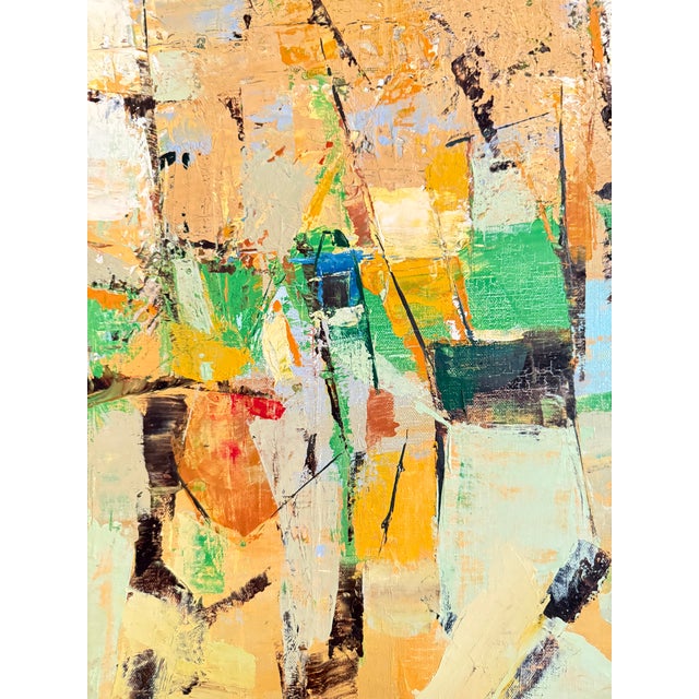 Mid 20th Century Mid 20th Century Abstract Impressionist Oil Painting by H. Ralf For Sale - Image 5 of 5