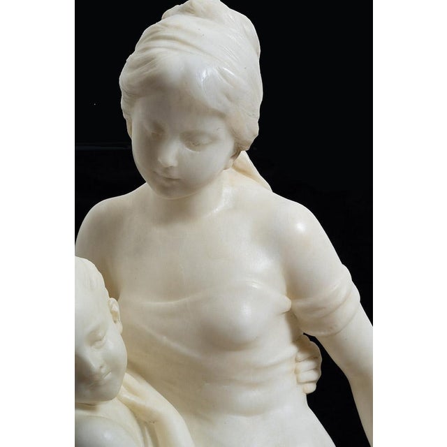 Antique 19th Century Napoleon III Alabaster Sculpture, France For Sale - Image 4 of 7
