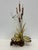 1960s Vintage Brass Cattails and Dragonfly Sculpture With Driftwood Base 1960s For Sale - Image 5 of 11