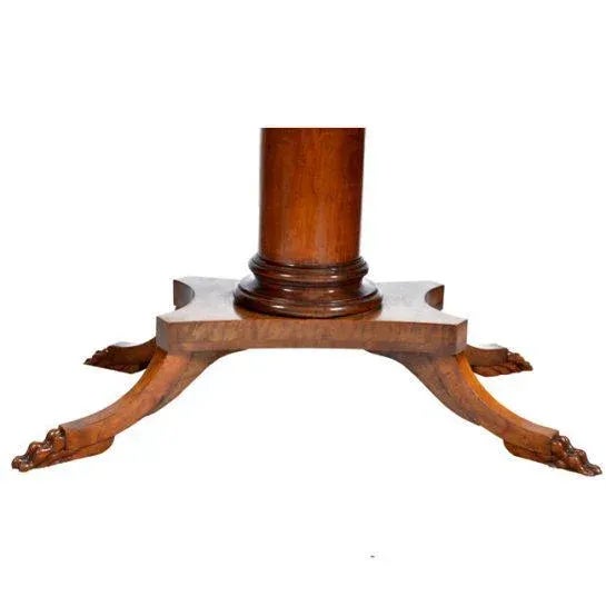 19th Century German Biedermeier Period Drop Leaf Walnut Table For Sale In Houston - Image 6 of 10
