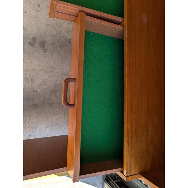 Brown 1970s Clausen & Son Danish Modern Teak and Veneer China Cabinet Display Hutch For Sale - Image 8 of 16