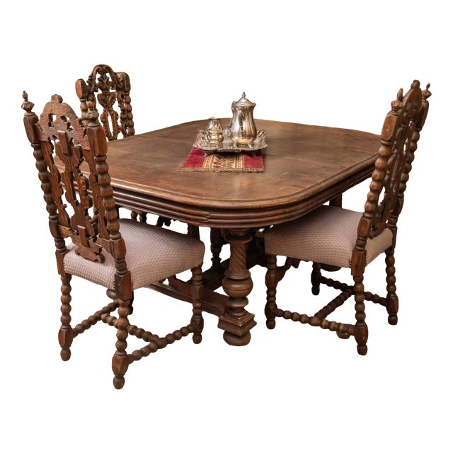 Antique Henry II Walnut Dining Table For Sale