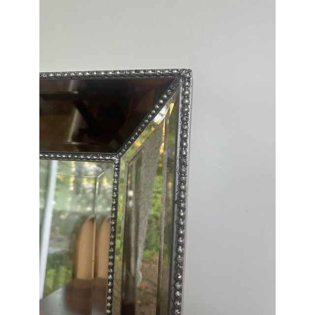 Vintage Contemporary Silvered and Mirrored Framed Mirror. It's heavy!