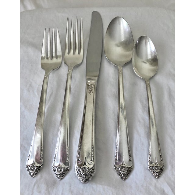 1950s “Starlight” Flatware Set / Service for 8 Reinforced Silver Plate