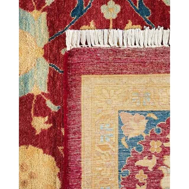 2000 - 2009 Mogul, One-of-a-Kind Hand-Knotted Area Rug in Red, 9' 1" x 11' 10" For Sale - Image 5 of 8