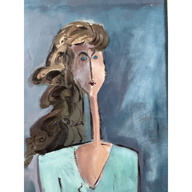 Maxine Estachy French Portrait Painting For Sale - Image 4 of 8