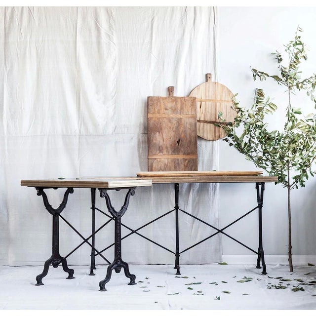 French Matthew Izzo Home Avignon 63"w Cast Iron and Marble Top French Bistro Table For Sale - Image 3 of 4