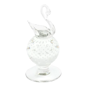 Pairpoint Blown Glass Paperweight, Figural Swan Motif, Vintage, circa 1950s - 4 Pieces