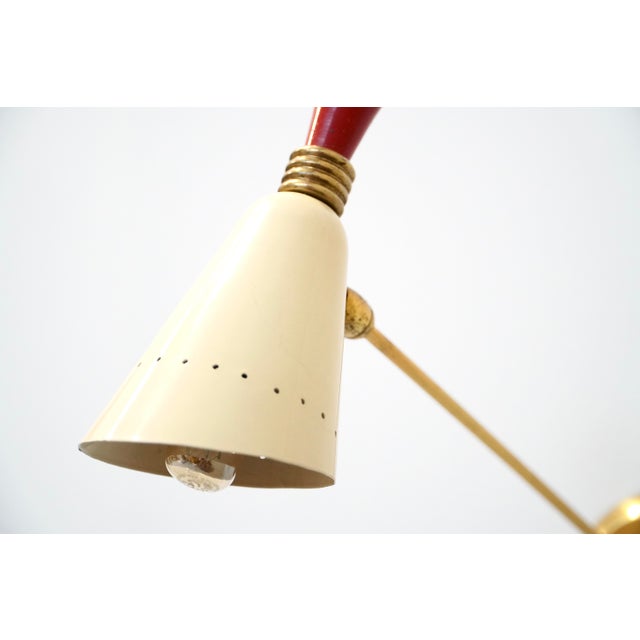 Vintage Italian Diabolo Wall Lamps, 1950s, Set of 2 For Sale - Image 9 of 12