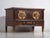 Antique central european dowry chest in pine, hand-painted with floral cartouches across the front and dated to circa...