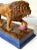 Rare Pair of Ralph Wood Staffordshire Medici Lions in Pink and Blue Bases For Sale - Image 12 of 12